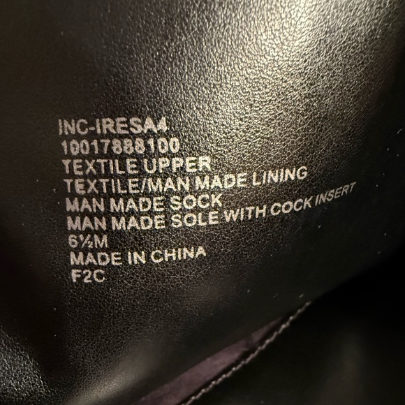 INC International Concepts NWT Sz 6.5 Black Rhinestone Embellished Boots (SH150) - Picture 13 of 15